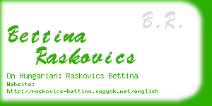 bettina raskovics business card